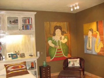 Fernando Botero Painting - Interior view Fernando Botero